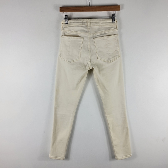 Rag & Bone Cate Mid Rise Ankle Skinny Jeans Butter Yellow - Picture 9 of 12